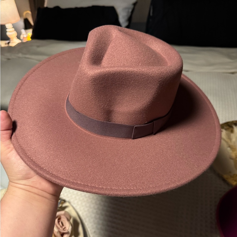 Elegant Pink Women's Flat brim Hat